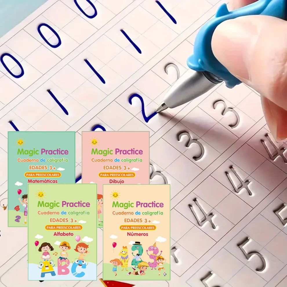 4 Cuadernos Mágicos Para Tus Peques + LAPIZ DE REGALO