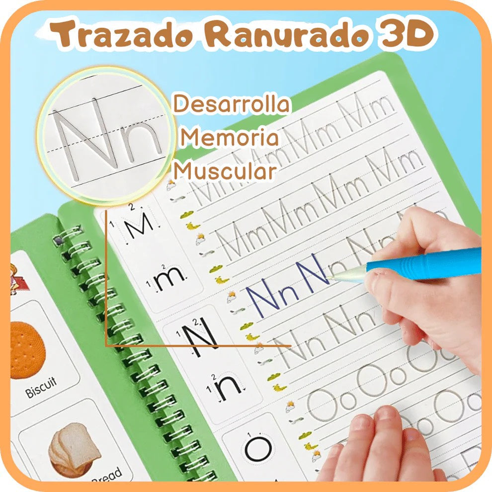 4 Cuadernos Mágicos Para Tus Peques + LAPIZ DE REGALO