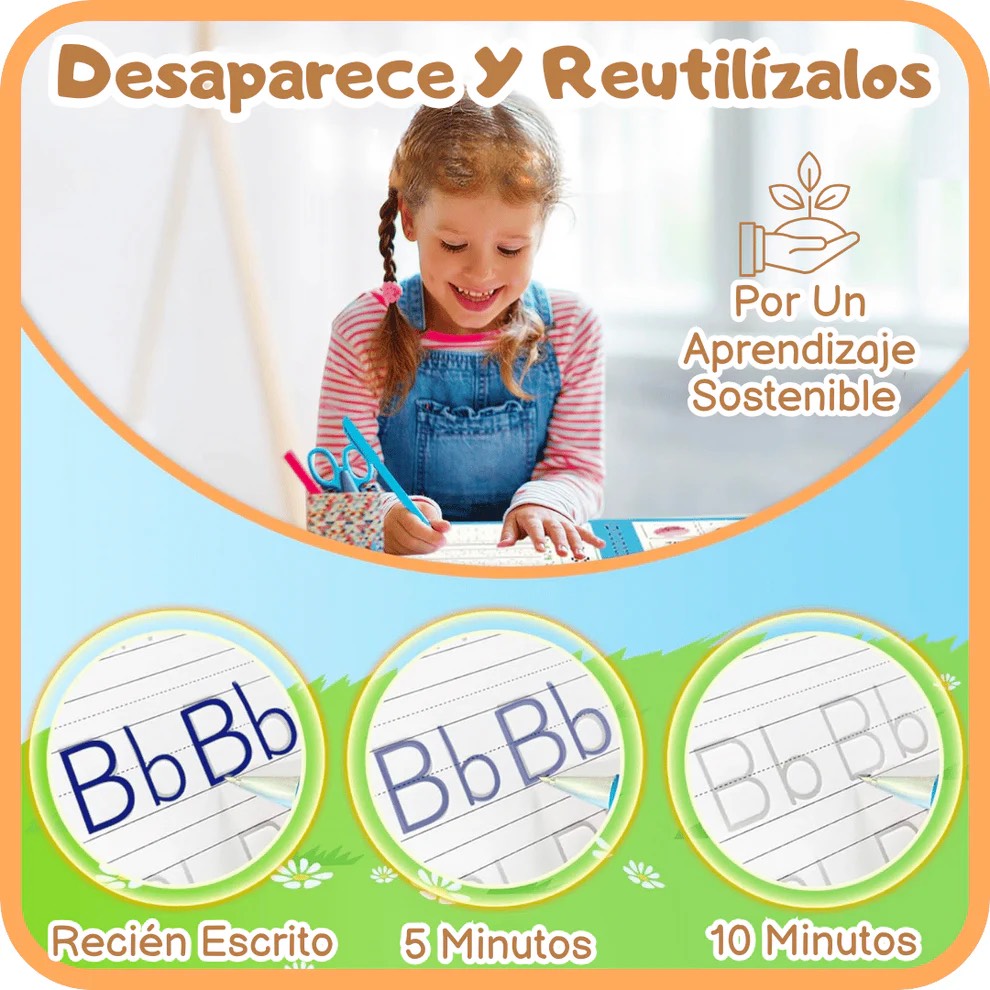 4 Cuadernos Mágicos Para Tus Peques + LAPIZ DE REGALO